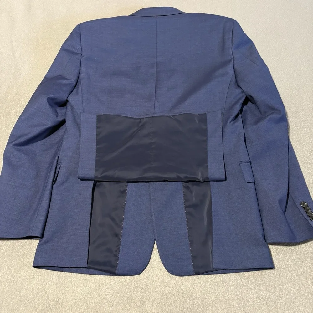 Tommy Hilfiger Sport Coat 38R Blue Wool‎ Blend Performance Stretch Modern Blazer